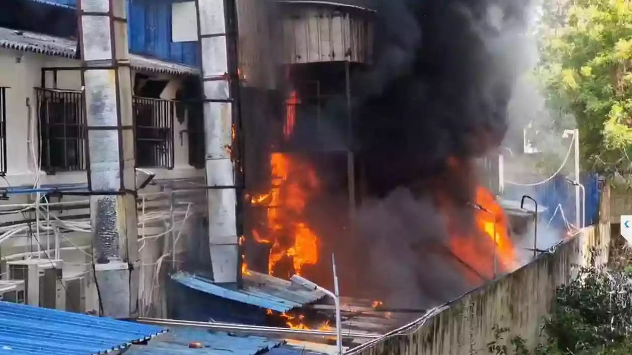 Sector 5: Fire breaks out at flex printing factory near Philips more