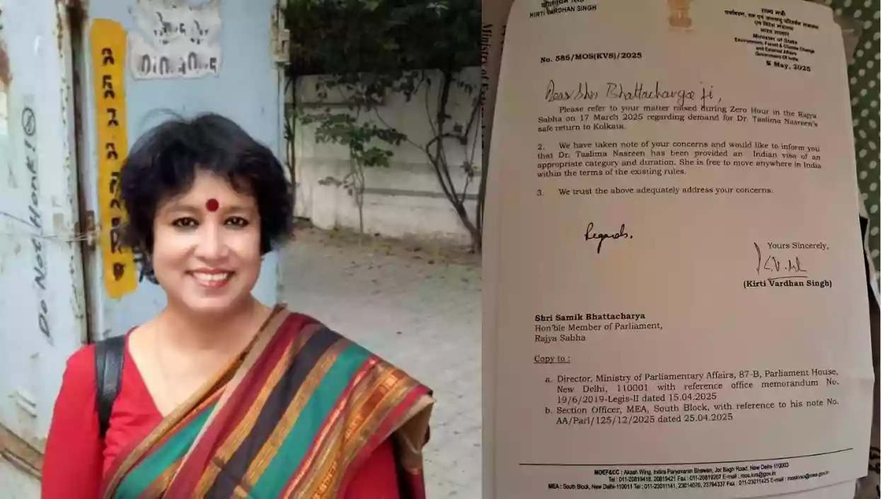 Bangladeshi writer Taslima Nasrin free to move in India, says MEA on BJP MP's request