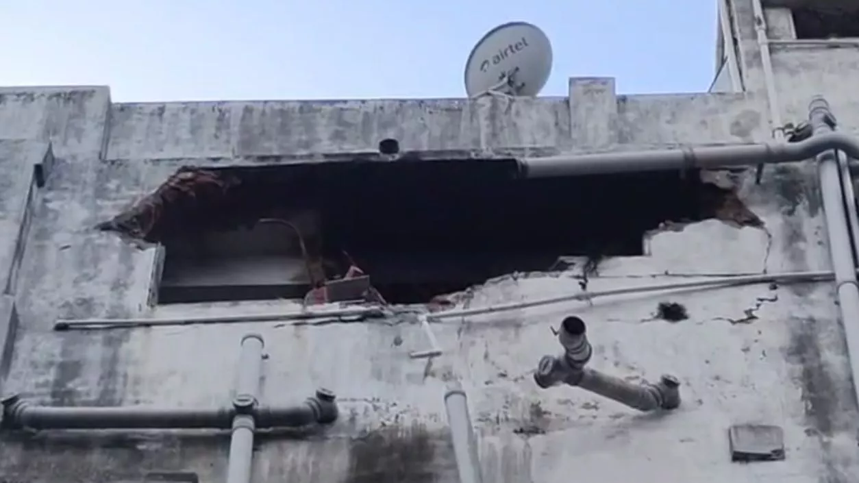 Loud explosion on rooftop of Titagarh's multi-storey building causes partial collapse