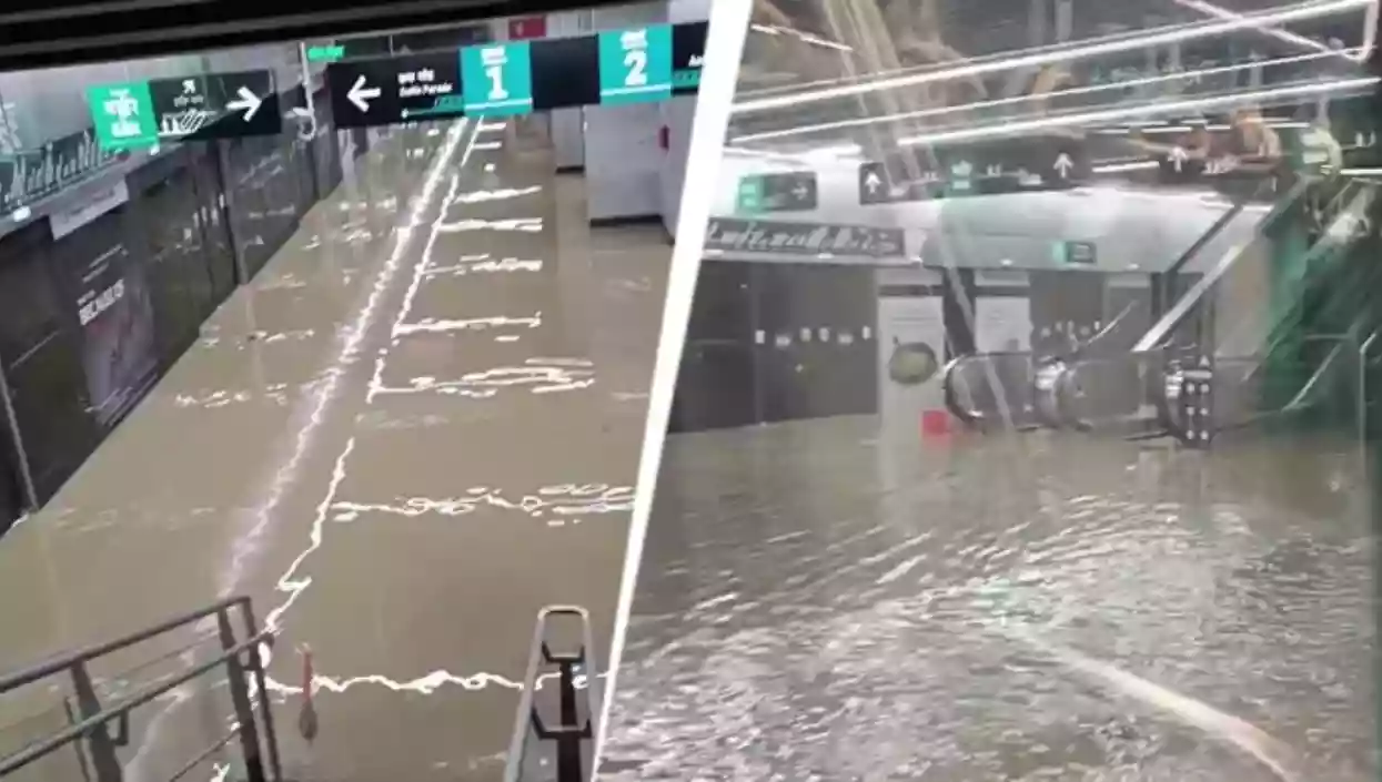 Mumbai’s new underground metro station floods just 16 days after launch amid heavy rain