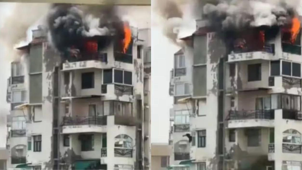 Massive fire breaks out at Delhi’s residential building; 8 fire engines deployed, residents feared trapped