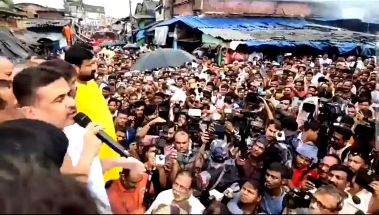 Suvendu Adhikari calls Khidirpur market fire a conspiracy, questions delay in fire response