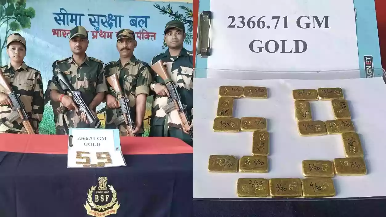 BSF seizes ₹2.31 crore gold hidden in bicycle tyre in North 24 Parganas; Smuggler escapes