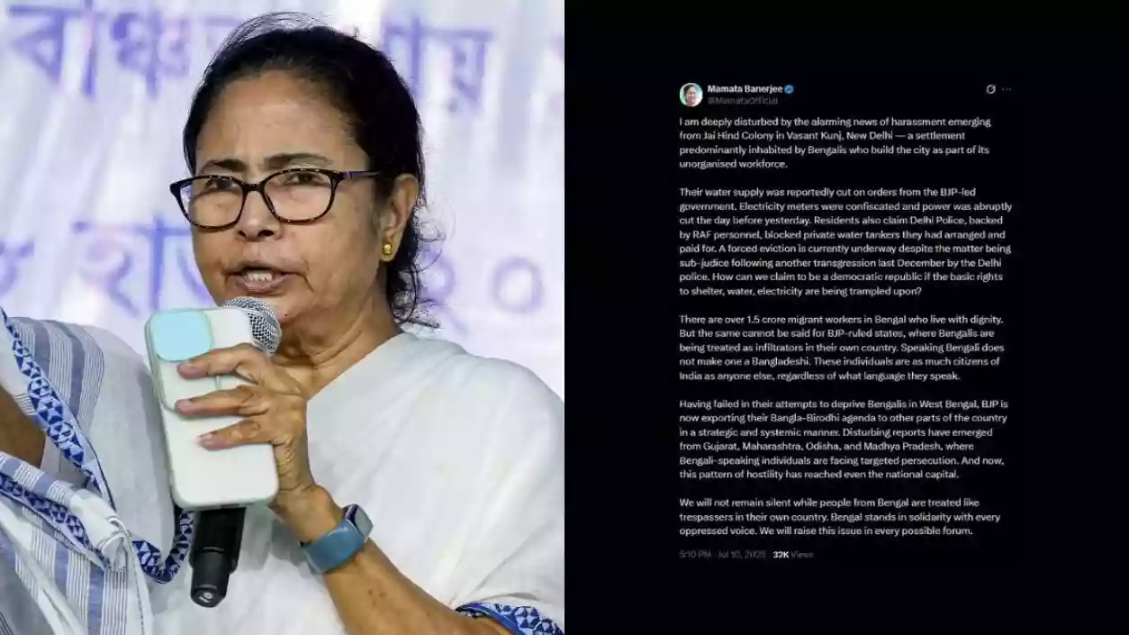 CM Mamata slams eviction of Bengali migrant workers in Delhi, alleges targeted harassment
