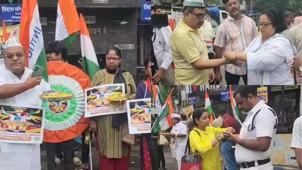 INTUC holds ‘Abhaya Rakhi Bandhan’ march demanding justice, women’s safety ahead of Rakhi
