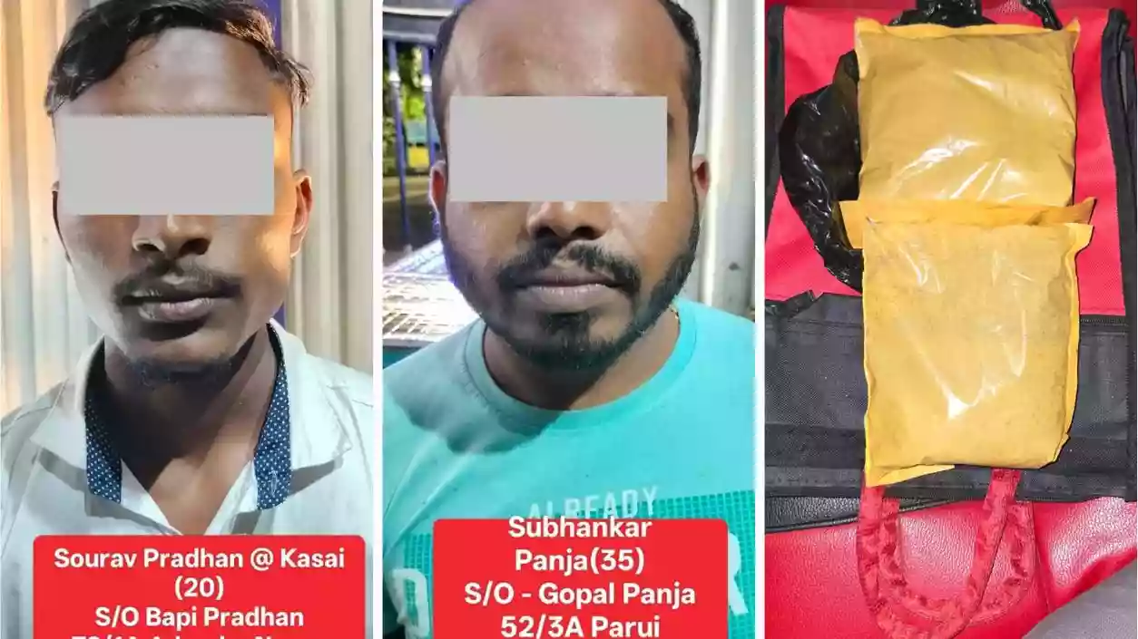 Two arrested in Kolkata with 760 grams heroin, bullet bike and cash seized
