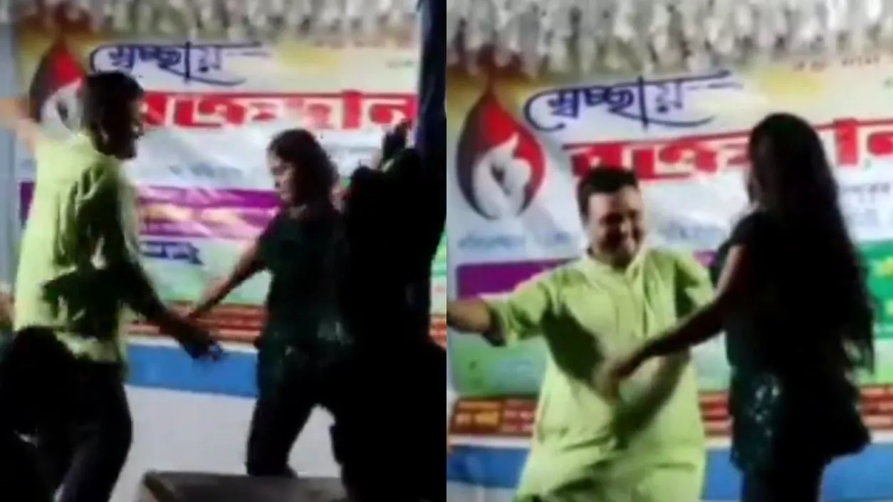Opposition questions TMC leader dancing with female at Bhojpuri event amid party's Bengal pride claim | Watch