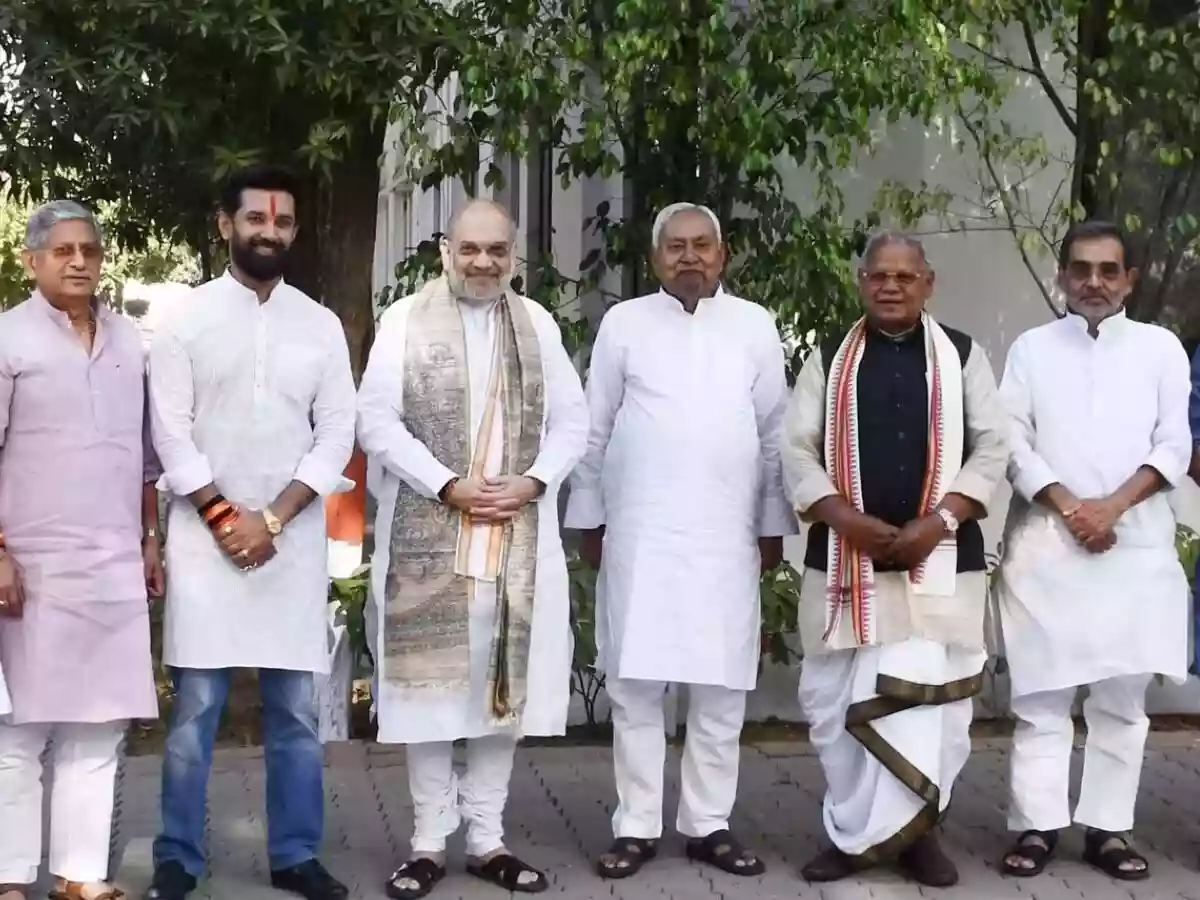 BJP-JD(U) to contest on 101 seats each; Chirag gets 29, Manjhi-Kushwaha gets 6 each