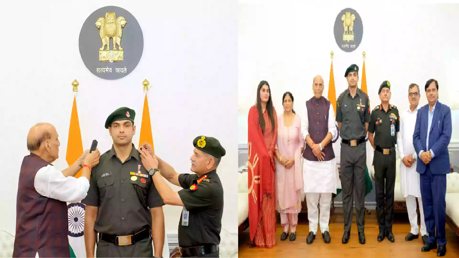 Rajnath Singh confers Honorary Lieutenant Colonel rank on Neeraj Chopra