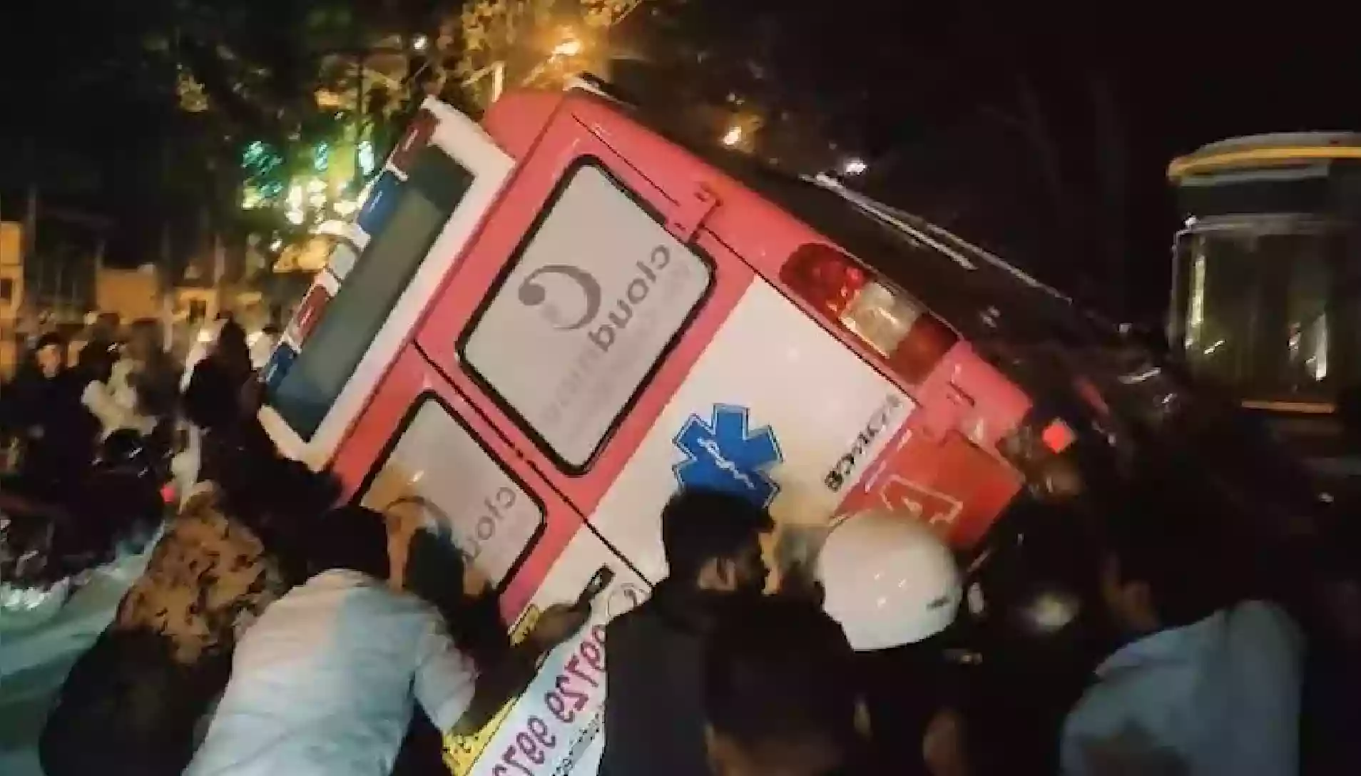 Speeding ambulance hits 3 motorcyles kills couple to death in Bengaluru