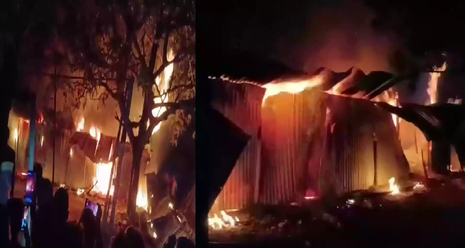 Massive fire devastates godown and five houses in Malda