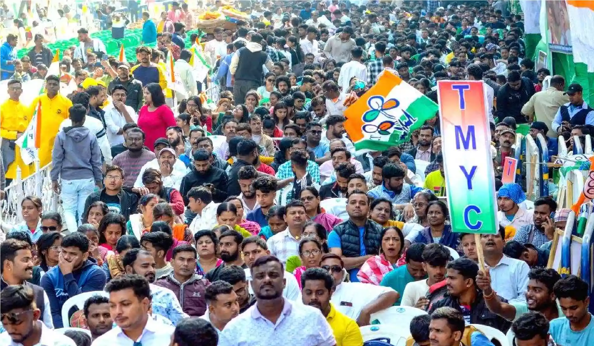 TMC youth organises 'Sanghati Diwas' in Dharmatala, Mamata warns against communal politics