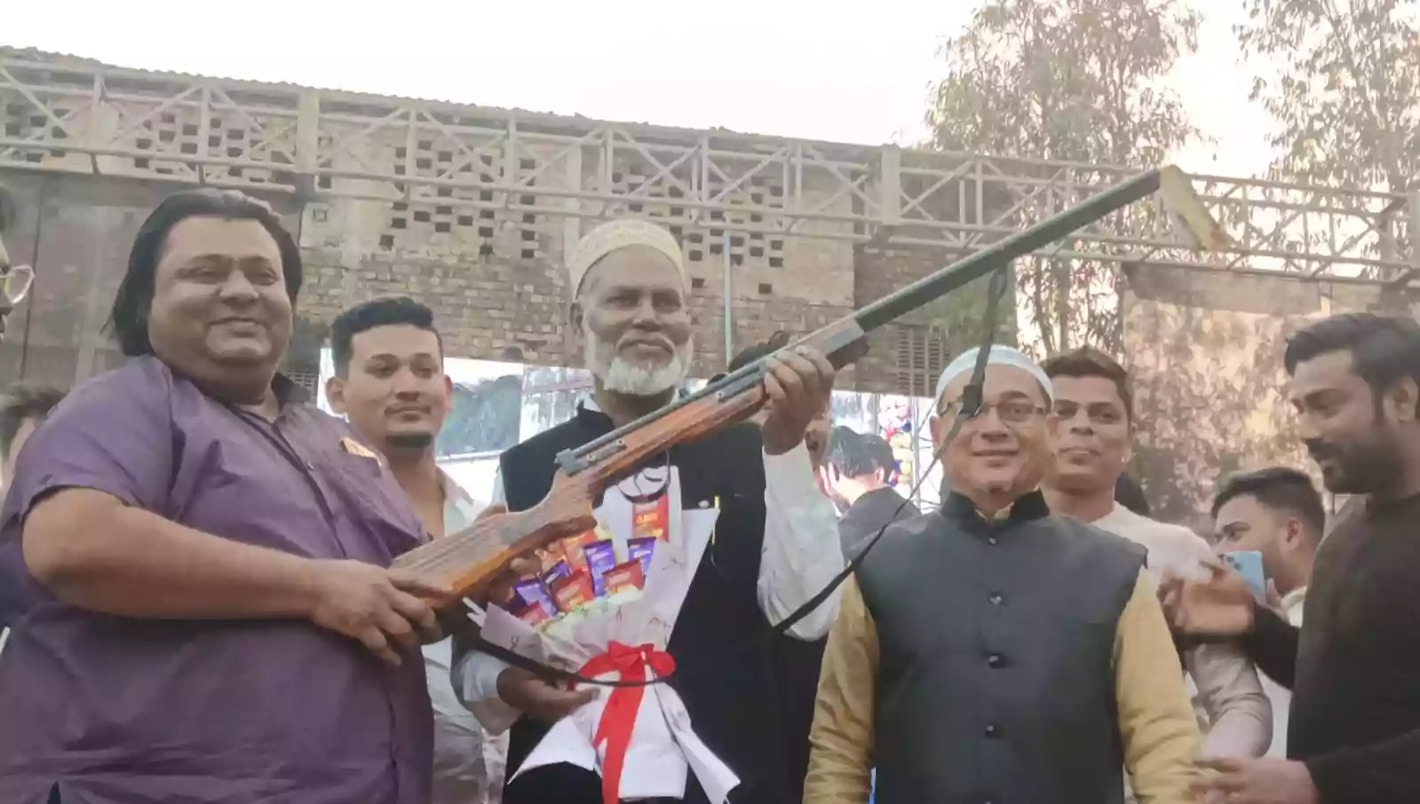 Howrah panchayat member publicly gifts gun to Pradhan sparks controversy