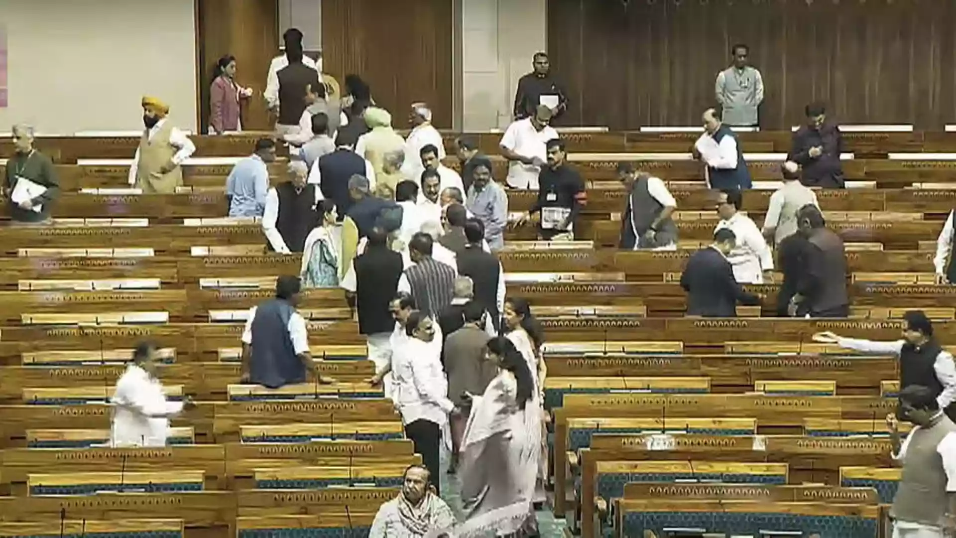 8 MP's suspended from Lok Sabha for unruly behaviour, opposition stages walkout