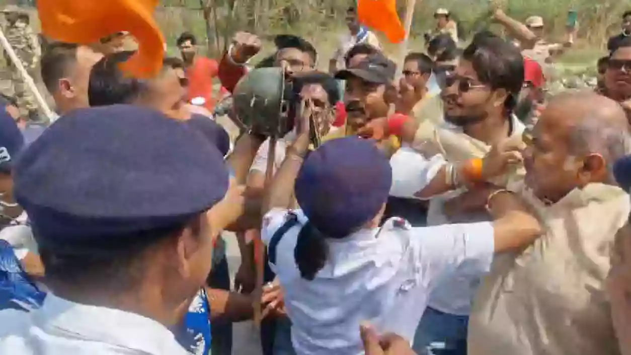 BJP Yuva Morcha holds bike rally backing Parivartan Yatra, clash with police | Watch
