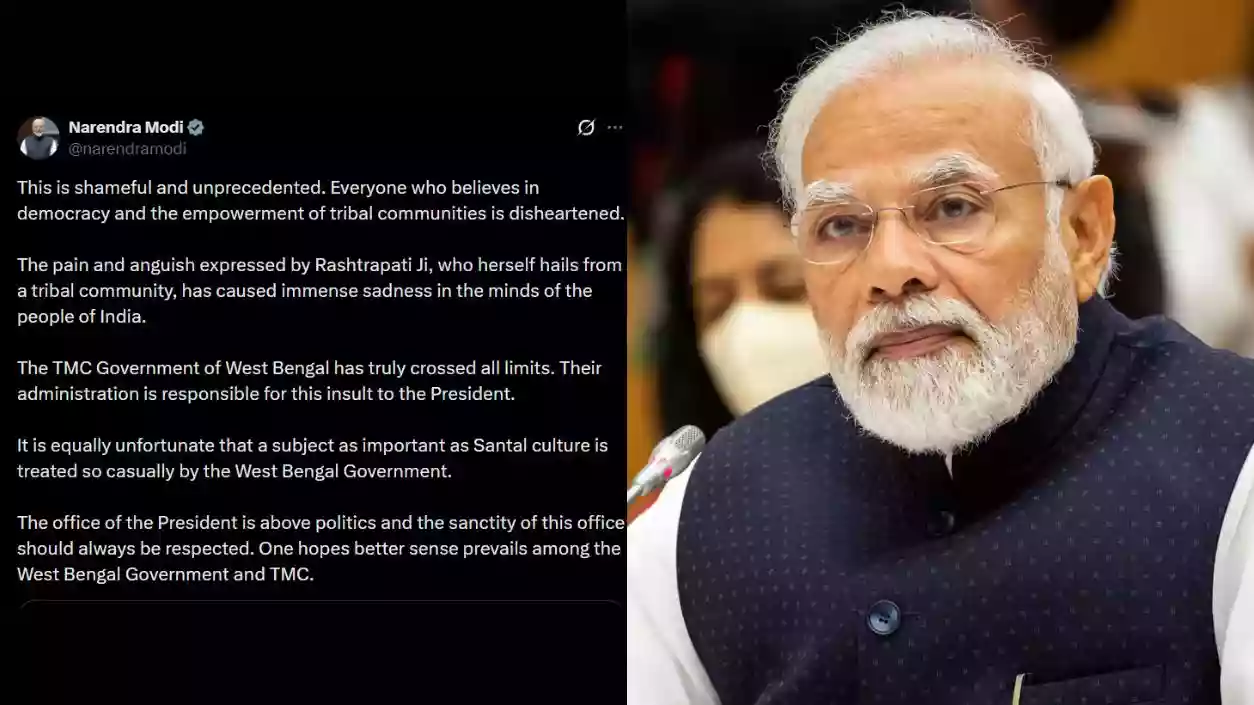 ‘Shameful and unprecedented’: PM Modi slams TMC Govt over President Murmu remarks