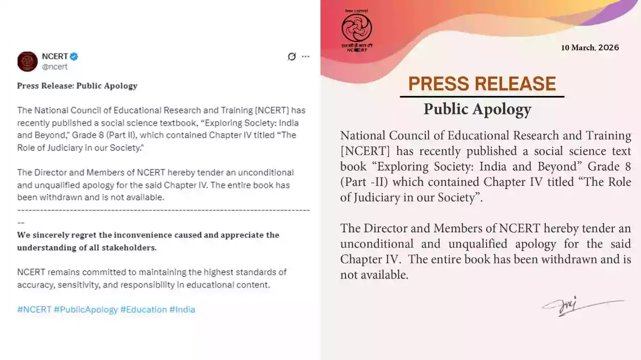 NCERT issues 'unconditional apology,' withdraws Class 8 textbook after SC ban over judiciary chapter