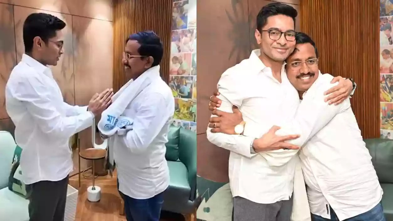 Former BJP leader Pabitra Kar from Nandigram joins TMC in presence of Abhishek Banerjee