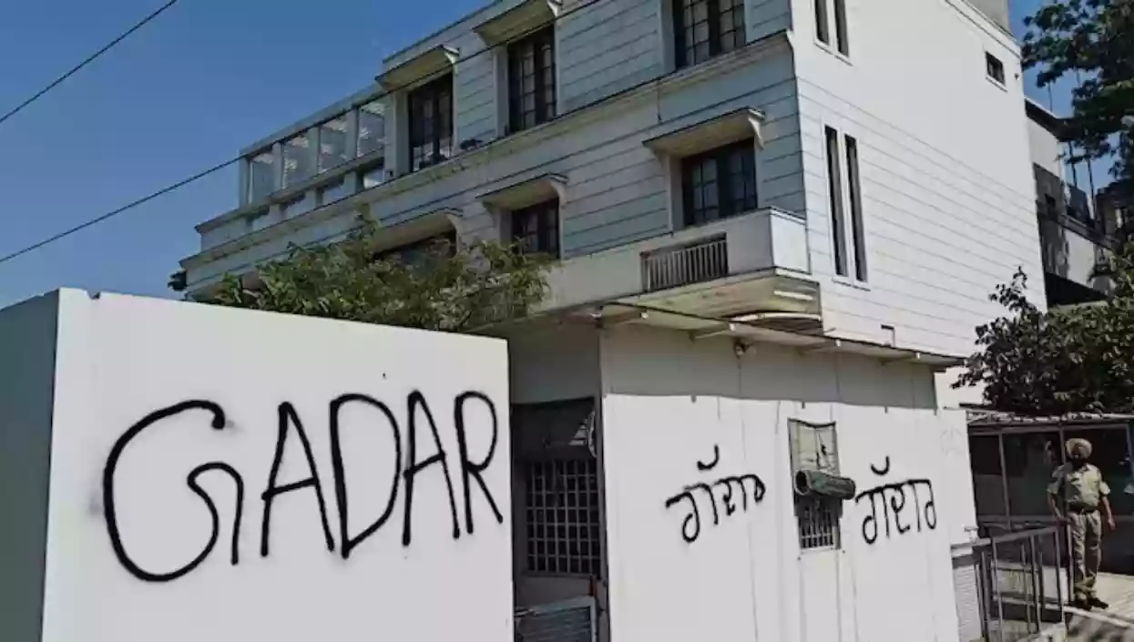 Day after BJP move, ‘Gaddar’ painted on Harbhajan Singh’s residence