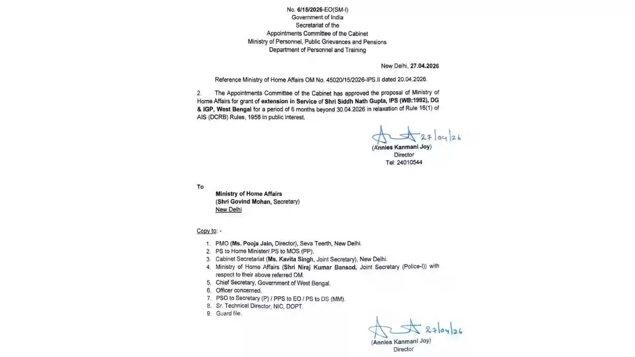 Bengal DGP Siddh Nath Gupta gets 6 months extension three days before retirement
