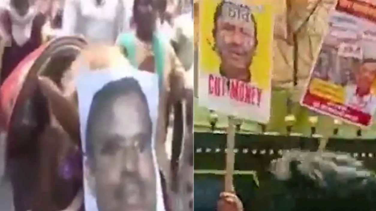 BJP gherao 'New TMC' MLA Sandipan Saha's house in Entally, protest over 'cut money'