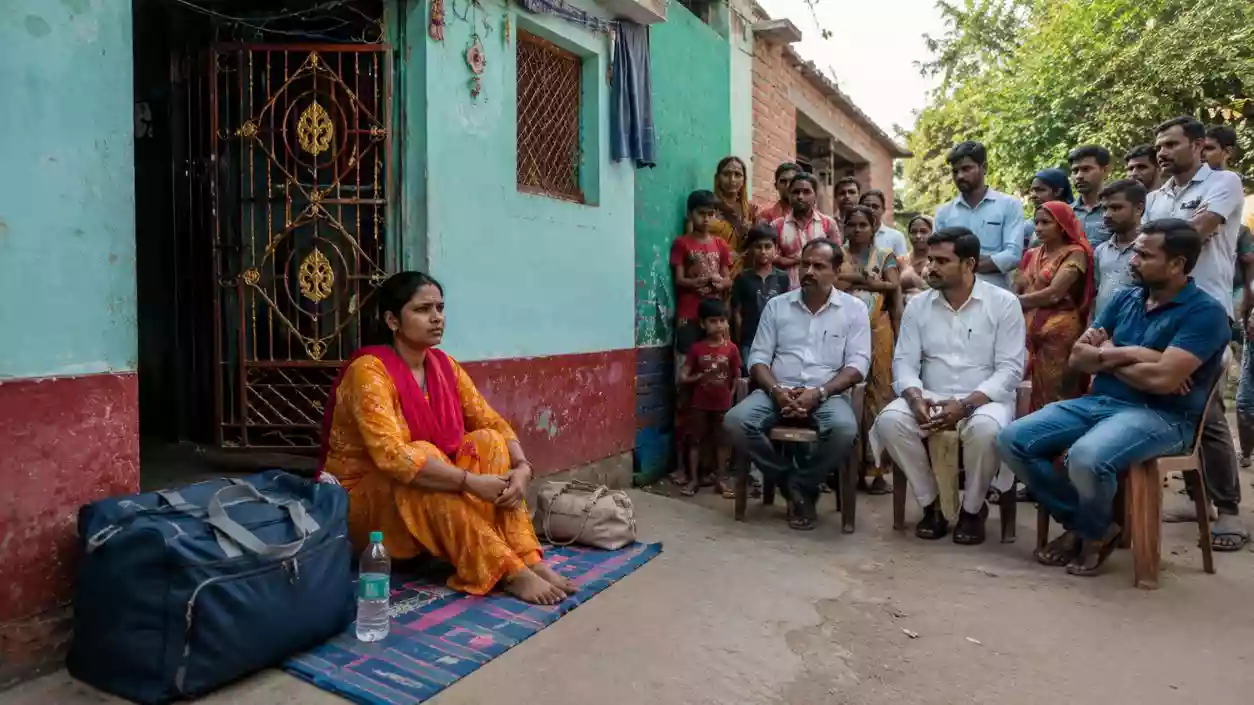 Woman stages sit-in protest outside lover's home over 'marriage promise' in Murshidabad
