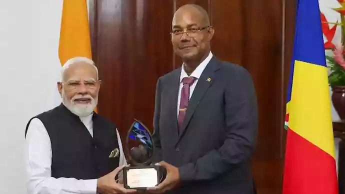 Seychelles confers PM Narendra Modi with  'Guardian of the Blue Horizon' for environmental leadership