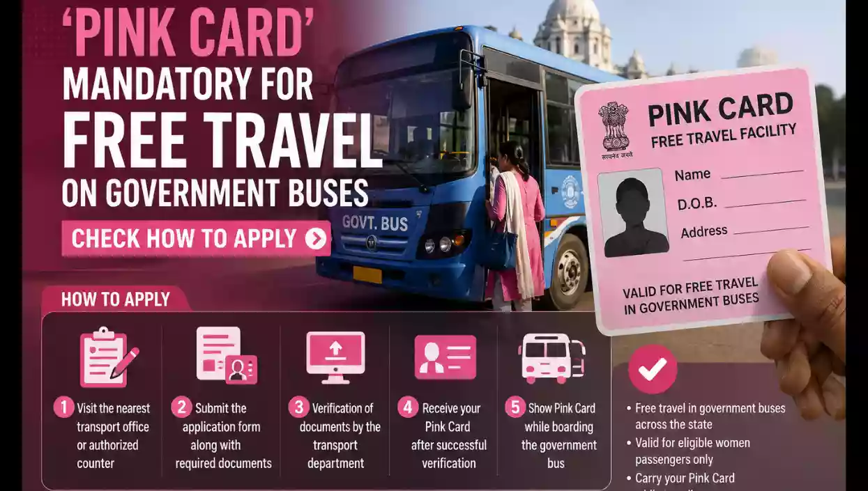 'Pink Card' mandatory for free travel on government buses | Check how to apply