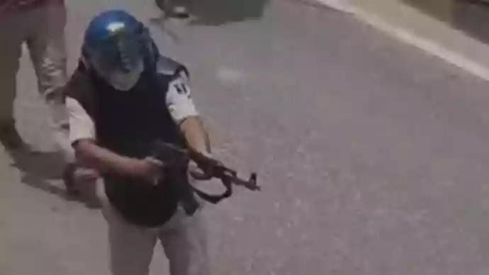 Siwan cop suspended for firing an AK-47 while chasing NEET protesters